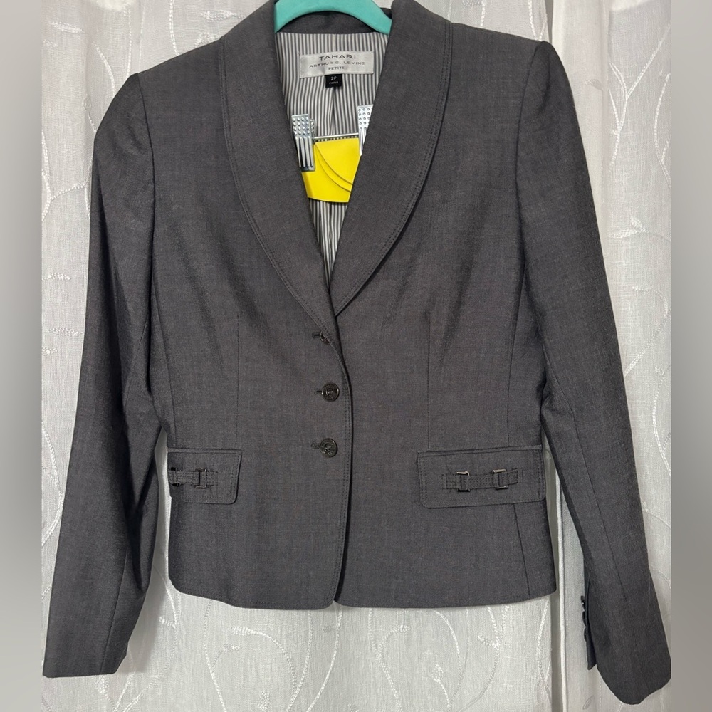 Women's Gray Blazer With Pants